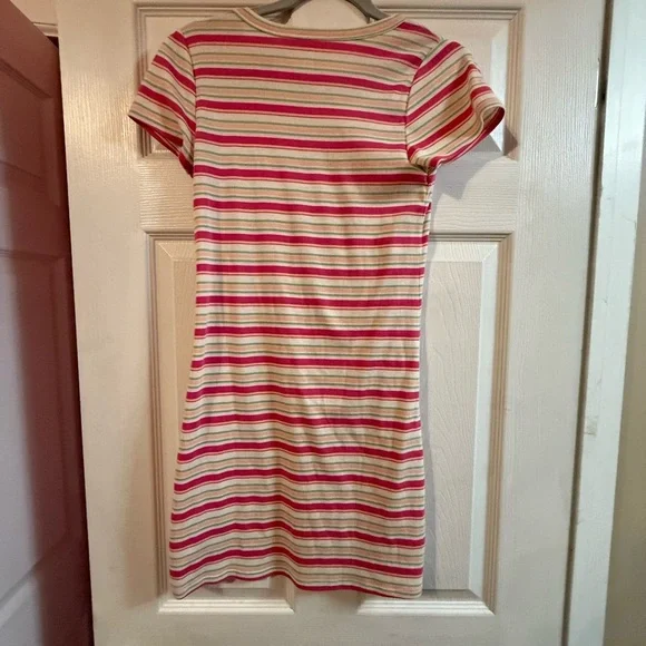 American Eagle Outfitters Striped Pink and Cream Dress - Picture 5 of 5